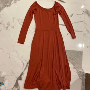 Rachel Pally burnt orange midi dress, size XS